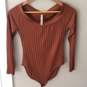 Free People rust colored body suit